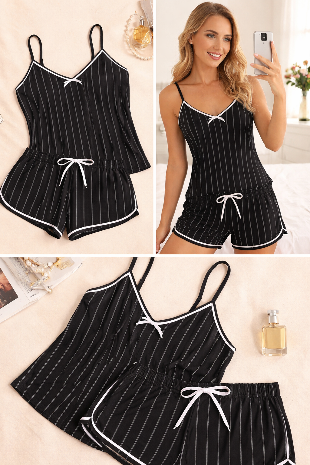 PIJAMA DE RAYAS TALLA XL AZUL