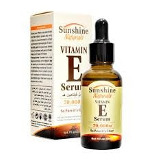 Suero de vitamina E de la marca Sunshine Naturals, un producto para el cuidado de la piel