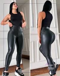 Leggins ZIPER Negro Efecto leather One size