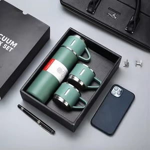 BOTELLA TERMICA CON 2 TAZAS DE CAFE (24 UND X CAJA)