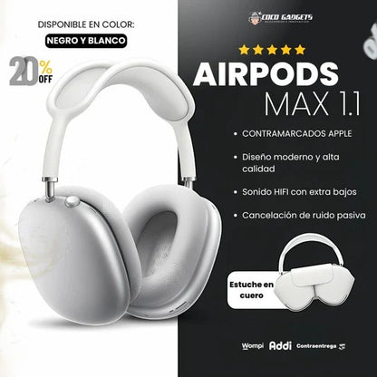 AIR PODS MAX / 1.1 DIADEMA SONIDO - COLOR BLANCO