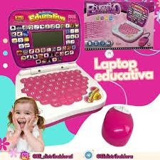COMPUTADOR EDUCATIVO ROSADO Y Azules