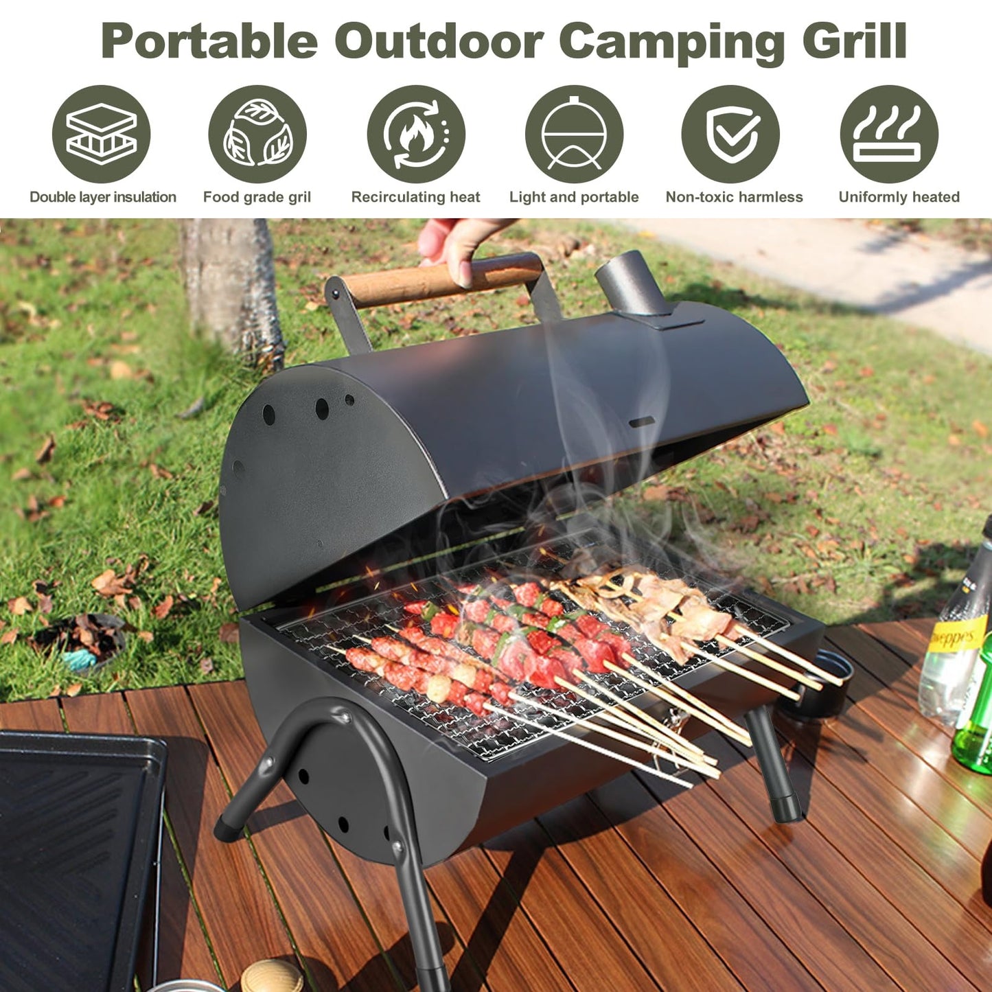 PARRILLA BBQ PORTATIL (6 UND X CAJA) 3801