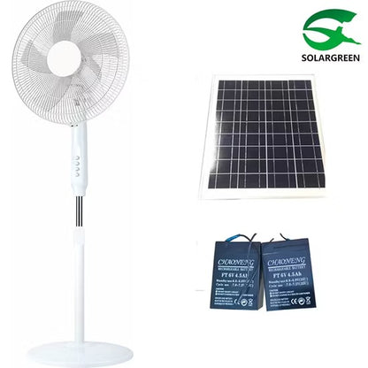 ABANICO SOLAR RECARGABLE DE 16 PULGADAS MD-12103