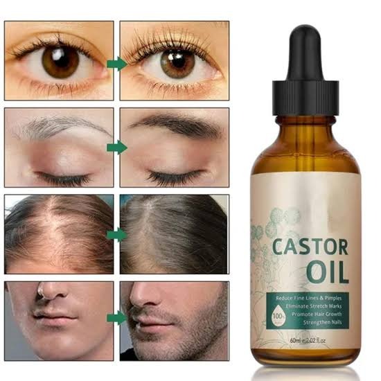 Aceite de Castor Oil Orgánico Premium – 100% Puro, Prensado en Frío para Cabello, Pestañas, Cejas y Piel, Estreñimiento