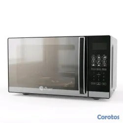 Microondas Inlec negro con plateado
